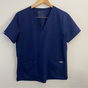 Figs‎ Technical Collection Dark Blue Scrub Top Short Sleeve Women's Size Medium